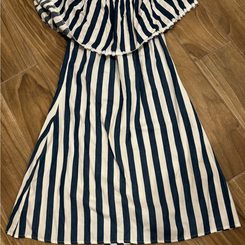 Striped Navy and White Womens Dress